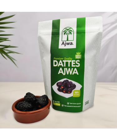 Dattes Ajwa de M dine 250g Calibre Gros Qualit Premium Authentiques d Arabie Saoudite Riches en Fibres et Antioxydants Sachet Zip Fra cheur Id al Petit-D jeuner et Collation Naturelle