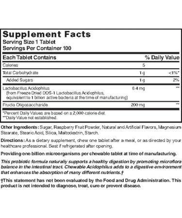 Nature's Blend Acidophilus Probiotic Supplement - 100 High Potency Capsules - Digestive Health Gut Flora Balance 100 Count (Pack of 1) - Buy Online on GoSupps.com