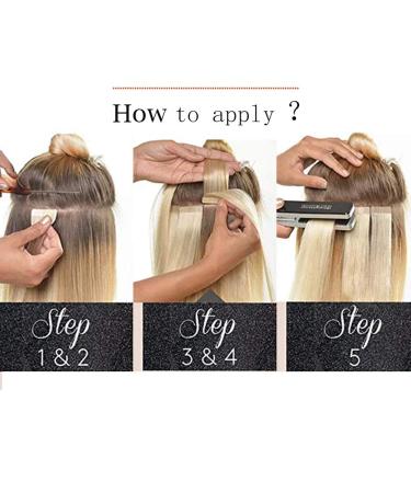 SEGO TAPE Extensions | 20 Tressen 30g Real Hair Adhesive Tape - 100% Remy Human Hair Honey Blond #18P613 - 45cm (18) - Buy Online on GoSupps.com