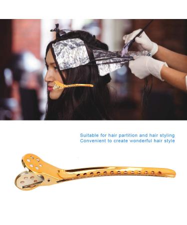12 Steel Duck Beak Hair Clips Professional Gold Metal Styling Clips for Women & Hairdressers - Buy Online on GoSupps.com