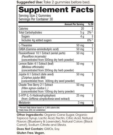 Buy Winged Sleepyhead Gummies - Non-Habit Forming Natural Sleep Aid with Melatonin L-Theanine & More | 14 Count Blueberry Lavender Flavor | International Shipping Available - Buy Online on GoSupps.com