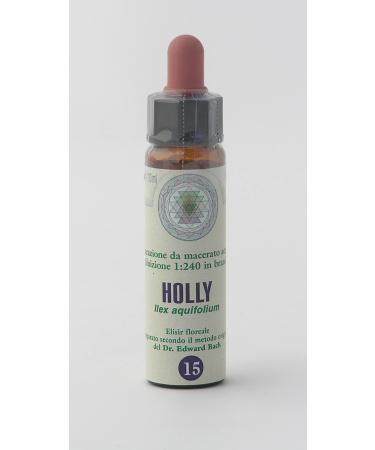 Holly n 15 Fleur de Bach farmaflor 1 Flacon Comtpe Gouttes 10ml - Made in Italy