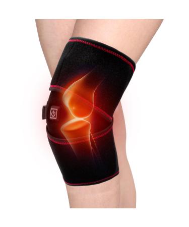 Heated Knee Brace Wrap 3 Adjustable Temperature Thermal Therapy Heated knee pad with USB Adapter Heating Pad for Arthritis Pain Relief (No Battery)
