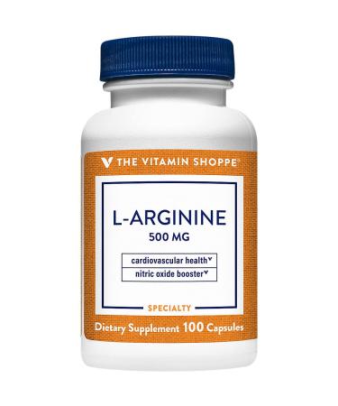 L-Arginine 500 MG - 100 Capsules 100 Count (Pack of 1)