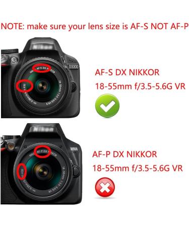 52mm Lens Cap for Nikon D5500 D5200 D3200 with NIKKOR AF-S 18-55mm Lens - Canon EF-M 18-55mm 55-200mm Lens (2 Pack) - Buy Online on GoSupps.com