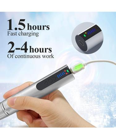 TOUCHBeauty Electric Nail Files 8 in 1 Electric Nail Drill 5 Adjustable Speeds 30000 RPM 8 Drill Bits Professional Electric Manicure & Pedicure Kit for Acrylic Nails Gel DIY Salon Manicure Set Silver - Buy Online on GoSupps.com