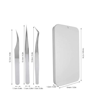 Premium Eyelash Extension Tweezers Set - 3-Part Silver Dolphin Tool for Perfect Fans - Buy Online on GoSupps.com
