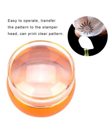 Professional Silicone Nail Art Stamper with Lid & Scraper | Manicure Nail Printing Tool for Decoration - Buy Online on GoSupps.com