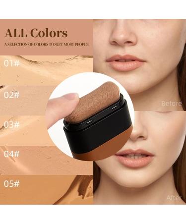 2025 Korean Hydrating Lightweight Foundation Stick With Built-in Brush Flawless Eraser Foundation Stick Full Coverage Waterproof Makeup for Natural Complexion (01#) - Buy Online on GoSupps.com