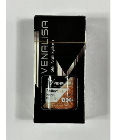 VENALISA Bright Orange Reflective Glitter Gel Polish Sparkling Shiny Disco gel Nail Polish Long Lasting soak off Nail Drying Under UV LED Lamp Nail Art Summer Nail Salon BD04 - Buy Online on GoSupps.com