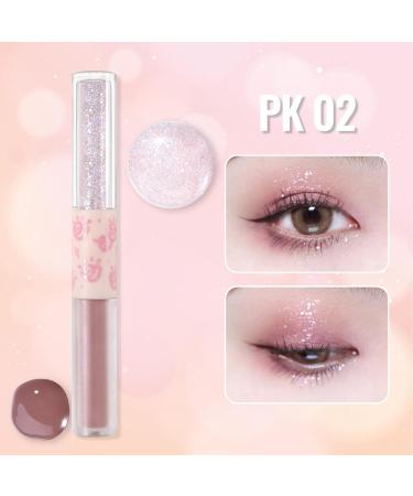 Erinde Liquid Glitter Eyeshadow & Eyeliner Set - Grey Silver Glitter, Blue Shimmer Gel, Matte & Shinny Eye Shadow, Long Lasting & Highly Pigmented - #04 Pink - Buy Online on GoSupps.com