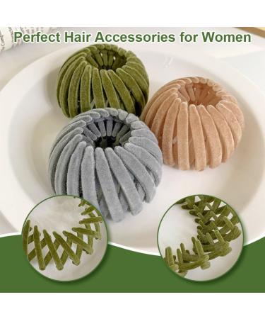 Bird Nest Magic Hair Clip - Expandable Hair Bun Maker Hair Accessories for Women Ponytail Holder Hair Bun Clip for Thin Thick Fine Curly Hair Plastic Hair Barrettes Hair Scrunchies (Mix c) - Buy Online on GoSupps.com