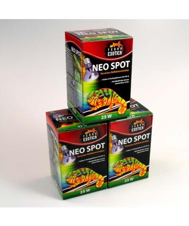 Terra Exotica Neo Spot - heat lamp with UV radiation for terrarium dwellers - heat and light source for your terrarium 25 40 60 75 100 & 150 watts (1 25 W) 25 W 1