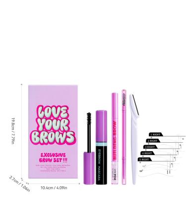  Generisch Set of 10 Waterproof Eyebrow Pencils - Includes Eyebrow Trimmer Eyebrow Cream and Eyebrow Guide for Women - Buy Online on GoSupps.com
