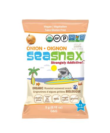 SeaSnax Grab & Go Organic Premium Roasted Seaweed Snack Toasty Onion 6 Packs 0.18 oz (5 g) Each