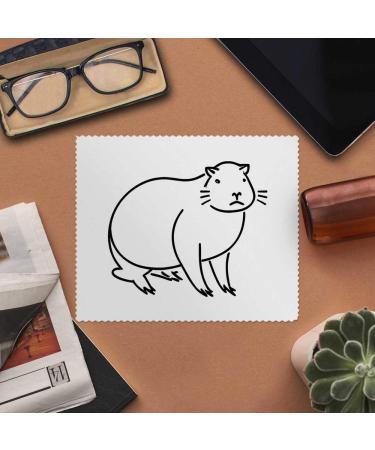 2 x Microfiber Cleaning Cloths - Adorable Sitting Capybara Design | Shop Internationally - Buy Online on GoSupps.com