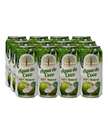 Tesoro Natural Agua de Coco 100% Naturel Pack de 12 Canettes 500 ml