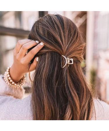 Brinie Gold Hair Claw Clips - Mini Non-Slip Hair Accessories for Women and Girls (2 PCS) - Buy Online on GoSupps.com