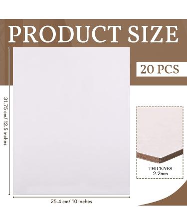20 Pcs White Book Board Binders Board Chipboard Sheets 12.5 x 10 Inch 80PT - Heavy Duty Bookbinding Supplies - Buy Online on GoSupps.com