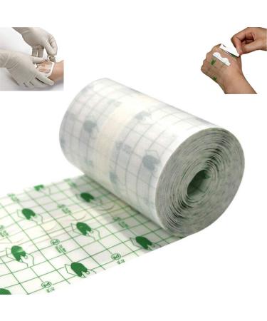 Ewinodon fixed Transparent Stretch Adhesive Sticker Tattoo Bandage Roll - Waterproof Transparent Adhesive Dressing Fixer Plaster Stretch Fixation Tape Bandage 4 Inch (Pack of 1)