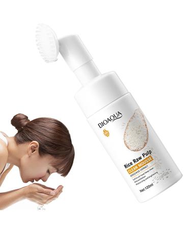Eastuy Moisturizing Face Cleanser - Rice Moisturizer for Face Deep Cleansing Cleanserraw Pulp Rice 120ML Face Cleansing Oil Control for Eastuy