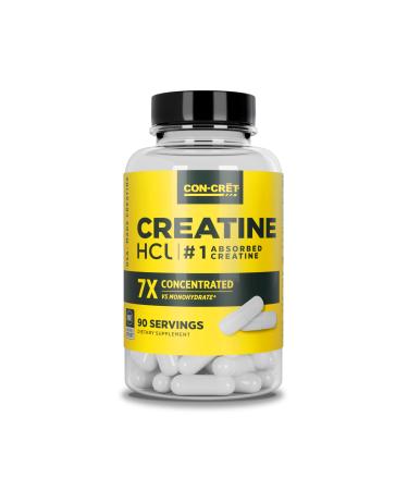 Creatine HCl Capsules | Supports Muscle Cognitive and Immune Health | Creatine Pills (90 Count) 90 Count Capsules