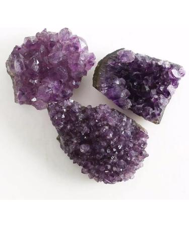 1pc 60g-200g Natural Rough Amethyst Cluster Raw Geode Crystals Stone Suitable for Home Crystals FUZEGRDLI - Buy Online on GoSupps.com