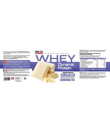 Medi-Evil Nutrition Whey Dynamic Protein White Chocolate Flavour 2kg 66 Servings Whey Protein Powder for Muscle Growth Vegetarian Chocolate 66 Servings (Pack of 1) - Buy Online on GoSupps.com