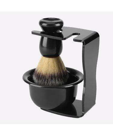 3-in-1 Men's Shaving Kit: Shaving Brush & Bowl Set with Safety Stand - Portable Shave Accessories - Buy Online on GoSupps.com