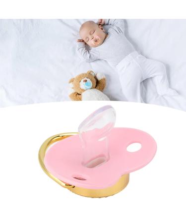 Heart Shape Silicone Baby Pacifier with Shiny Rhinestones | Soft & Lightweight Infant Dummy - Pink - Buy Online on GoSupps.com