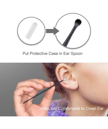 Reusable Double-Headed Ear Wax Removal Tool - 4 pcs Ear Cleaner Kit with Protective Case for Safe and Comfortable Ear Cleaning - Buy Online on GoSupps.com