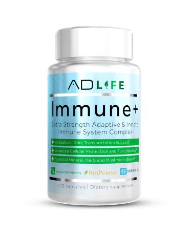 Project AD Immune+ - Immune Support with a 10 in 1 Immunity Vitamin That boosts Your Immunity System Includes Vitamin C Zinc B12 Vitamin D3 Vitamin E & Elderberry Extract - 120 Diet Pills
