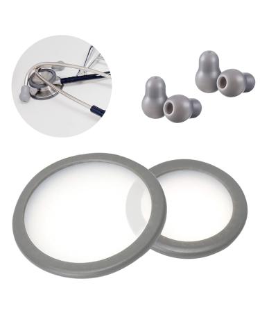 Replacement Accessories Kit Fits Classic 3, Cardiology 3 & Cardiology 4 Stethoscope for Littman Stethoscope Replacement Parts & Stethoscope Bell Diaphragm Cover and Eartips Replacement Parts.