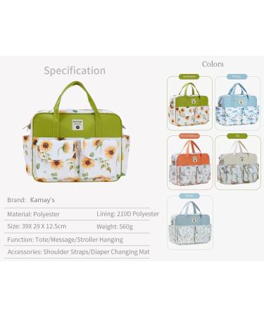 Kamay's Waterproof Mummy Diaper Bag with Changing Mat - White Pine Tree Elk Eagle Design - Buy Online on GoSupps.com