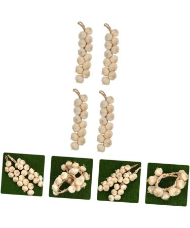 ABOOFAN 4pcs Simulated Garlic Hanging Skewers Lanyard Artificial Vegetable Model Photo Props Accessories - Buy Online on GoSupps.com