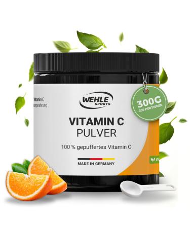 Vitamin C powder high dose 1000mg calcium ascorbate of it 820mg vitamin C per g from herbal fermentation & buffered 300 portitions without additives vegan