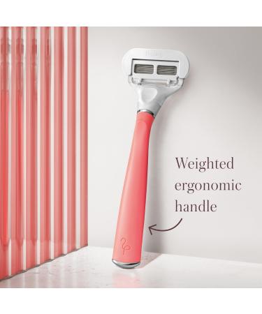 Flamingo Women's Razor Set with Pomela & Silver Handle - Includes 9 Blade Refills, Shower Holder, and Shave Gel - Buy Online on GoSupps.com
