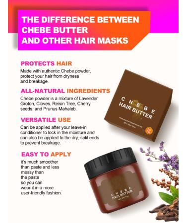 100% Natural Chebe Hair Butter Cream and Serum for Hair Growth and Thickening - Buy Online on GoSupps.com