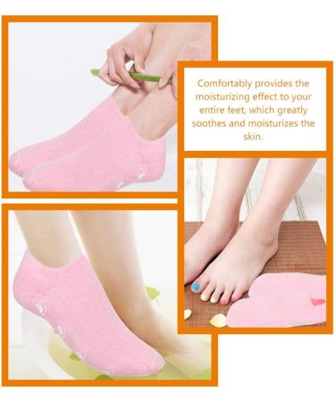 Healvian 3 Pairs Aloe Socks Moisturizing Spa Socks Infused Socks Gel Sleeping Fuzzy Socks Dry Feet Socks Lotion Socks for Women Men Repairing Softening Dry Cracked Feet Skins - Buy Online on GoSupps.com