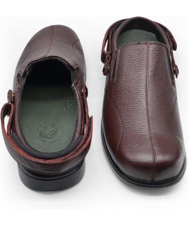 Pure Stride Cape Diabetic & Therapeutic Slip-On Walking Shoes Men M 11.5 Wine - Soft Calf Skin Leather, Lightweight & Skid Resistant - Buy Online on GoSupps.com