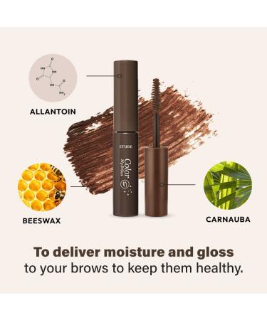 ETUDE HOUSE Color My Brows 3 Red Brown 4.5g | Eyebrow Mascara for Natural Makeup | Kbeauty 0.15 Ounce - Buy Online on GoSupps.com