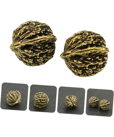 Beavorty 3 Pairs Copper Walnut Sports Listening Simulated Walnut Model - Decorative Artificial Walnuts for Plantar Fasciitis Relief & Massager - Pure Copper Handicrafts (3.5x3cm Gold 3pcs) - Buy Online on GoSupps.com