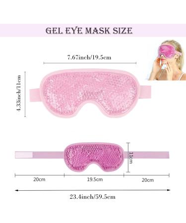 Cooling Eye Mask with Gel Bead Reusable Hot Cold Gel Eye Mask for Puffy Eyes Dark Circles Bags Dry Eyes Migraine Relief Headache Stress Relief Insomnia Sinus Pain (Pink) - Buy Online on GoSupps.com