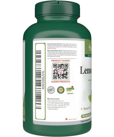 VORST Lemon Balm 500mg With 10:1 Extract Ratio (5000mg Raw Herb Equivalent) 180 Vegan Capsules | Supplement for Sleep & Digestive Aid | Melissa Mint Leaf Extract Powder Pills | 3 Bottles 3 Count (Pack of 1) - Buy Online on GoSupps.com