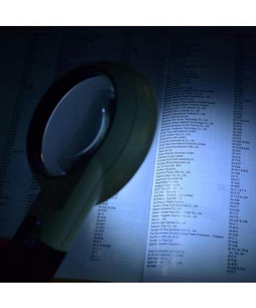 Portable Magnifier Handheld 11 LED Lights 5 Times 20 Times Double high-Level Magnifier Newspaper Full of Stars - Buy Online on GoSupps.com