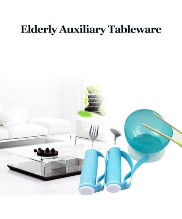 Elderly Tableware Spoon Food Eating Eating Aids Spoon Detachable Dining Utensils Rotating Holders with Auxiliary Belt for Elderly Disabled - Buy Online on GoSupps.com