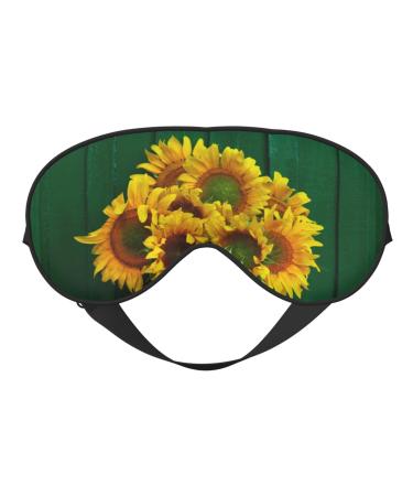 Sunflowers in Bucket Sleep Mask Double-Sided Eye Mask Soft Adjustable Sleeping Eye Covers for Sleeping Perfect Shading Reduce Eye Edema