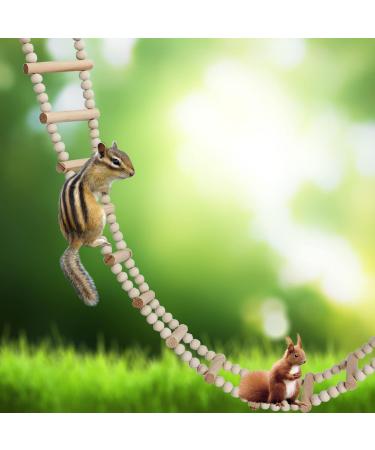 20-Piece Wooden Bird Ladder Bridge Toys - Climbing Accessories for Parrots Cockatoos Hamsters & Rats (115 cm) - Buy Online on GoSupps.com