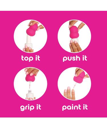Universal Nail Polish Grip for Precision Painting | DIY Manicures & Nail Art - Easy Use for Right & Left Handed - 4 Colors (Fuchsia - Buy Online on GoSupps.com