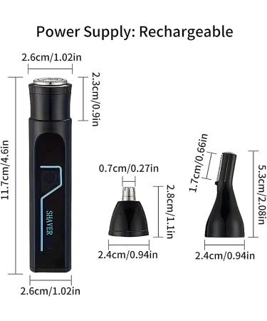 Nose Hair Trimmer for Men Eyebrow and Facial Hair Removal Machine Powerful hair clipper with motor detail Waterproof electric hair clipper interchangeable head trimmer for eyebrows - Buy Online on GoSupps.com